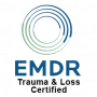 Certification badge; EMDR Trauma and Loss Certified